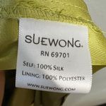 Sue Wong  Vintage Y2K Silk Dress‎ Size 8 Chartreuse Embellished 90s Fairycore Photo 3