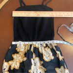 Evereve  Miley ribbed‎ bodice wide leg black floral Jumpsuit size xs pockets Photo 7