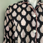 Roberta Roller Rabbit  Black Orange Paisley Printed Pajama Top Photo 1