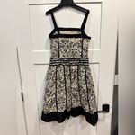 Liz Claiborne Vintage  90s Pin Up Style Size 8 White And Black Floral Dress Photo 2