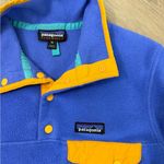 Patagonia Blue Fleece Pullover with Orange Accents Photo 1