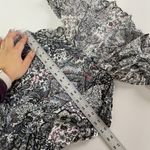 Figwood North Shore Jumpsuit Womens Small Medium Black White Paisley Ruffle Crop Photo 4