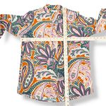 Tyler‎ Boe Maggie Paisley Print Silk Blouse Orange Multi Small Photo 12