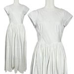 Free People  Ethereal Dainty Eyelet Lace Beaded Laine Midi Maxi Dress White Small Photo 4