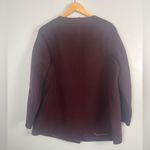 Talbots  Burgundy Purple Boiled Wool Zip Blazer Jacket size 1X petite Photo 6