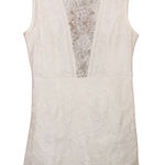 Lulus  Lace‎ Sheer Cutout High Neck Mini Dress white size medium Photo 0