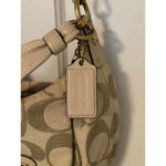 Coach Kristin Lurex Champagne Woven Hobo Shoulder Bag Purse Photo 4