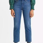 Levi's 501 Blue Denim Button Fly Crop Raw Hem Jeans Women's Size 28 x 26 Photo 2