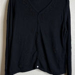 Talbots  XL /Large 2 Piece Black Embellished Button Front Knit Cardigan Tank Top Photo 0