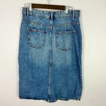 Michael Kors Michael‎ Kors Denim Midi Skirt 10 Button Front Pockets Y2K Vintage Modest Boho Photo 3