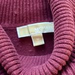 Michael Kors Merlot Cowl Neck Fringe Bottom Sweater Photo 3