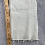 Mango MNG Denim Womens 4 Tie-Dye Straight Cropped High Waist Jeans Wide Leg Raw Hem Photo 10