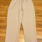 River Island  London Womens 6 Beige Pull on Trouser Pants Menswear Office Preppy Photo 0