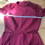 Bragging Rights Burgundy Lace Long Sleeve Skater Dress Red Size M Photo 8