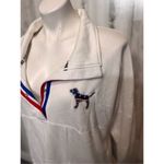 Victoria's Secret  PINK AMERICA PATRIOTIC STAR FLAG BLING QUARTER SNAP SWEATSHIRT Photo 1