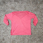 Wet Seal  Women's V-neck Lightweight Bright Pink 1/2 Sleeve Shirt Blouse Small Photo 1