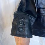 Cole Haan Black Lamb Skin Leather Jacket One Button Blazer Style Size Large Photo 5