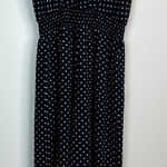 Apt. 9  Jumpsuit Womens Large Black White Polka Dot Cropped Wide Leg Sleeveless‎ Photo 0