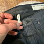 Rag and Bone  Legging‎ Zipper Size 26 Navy Seal Pants Stretch Coated Skinny Photo 2