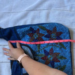 Handmade BoHo Blue Floral Shoulder Bag Photo 11