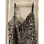 Sergio Hudson Women's Plus Size 2X Leopard Zebra Print Bustier Dress Bla… Black Photo 1