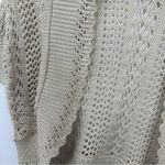 Vintage Y2K Style Tan Sweater Cropped Cardigan Size Small Boho Fairycore Photo 4