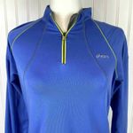 ASICS 1/4 Zip Pullover Shirt Womens Small Periwinkle Blue L/S Running Athletic Photo 1