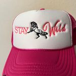 Brand New Custom Western Trucker Hat with Stay Wild Pink Photo 1