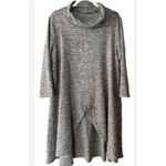 P. Luca Milano Cowl Neck Oversized Sweater Dress Gray XL Photo 5