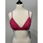 Vix Paula Hermanny Scales Helen Laser Cut Triangle Bikini Top Swim Pink Large Pink Photo 15