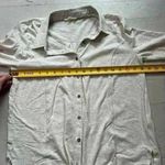 Mystree Anthropologie  Long Sleeve Beige Grey Heathered Lightweight Button Up Top Photo 3