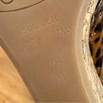 Brighton  Leopard‎ Patent Leather Cork Wedge Heel Sandal Slides Brown 7.5 Photo 10