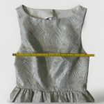 The Letter Anthropology Womens Fit Flare Dress Gold 20% Metallic sleeveless XS‎ Photo 7