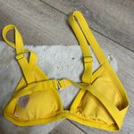 Xhilaration Mustard Yellow Ribbed Bikini Top Photo 1