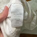 CAbi  White Linen Blend Wide Leg Drawstring Waist Casual Pants Women's Medium Photo 4