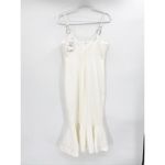 Likely  Hirsch White Sleeveless V-Neck Trumpet Midi Dress Size 6 NWT Photo 6