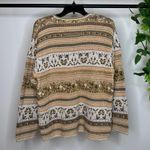 Liz Claiborne Vintage VTG  Metallic Fair Isle Sweater size L Large Photo 1