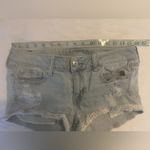 American Eagle Women's Distressed Denim Shorts Lace Trim Size 10 Photo 9