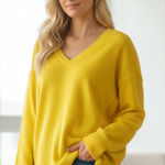 Urban Outfitters NWOT Uo Lillu V-neck Pullover Top Fleece Oversized Photo 0