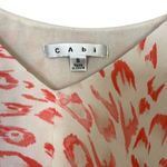 CAbi coral leopard print tank top adjustable straps lined small chiffon Photo 2