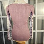 We The Free People Womens Lilac Misty Mountain Big Sur Ribbed Long Sleeve Top XS Photo 1