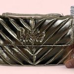 Nicole Miller Glam NWT quilted chevron gold chain strap crossbody evening bag Photo 1