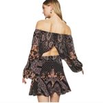 Free People Seven Wonders mini dress in black combo size S open back Photo 7