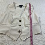 Sincerely Jules Ivory Buttoned Down casual Vest White Size L Photo 6