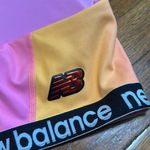 New Balance “Achiever” Crop Style Sports Bra, Pink/Orange, Large Photo 3