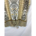 Lucky Brand Patterned V Neck Tie Bottom Top Size Medium Photo 2