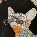 Tiffany & Tomato Black Tee with Embellished Cat Photo 3