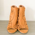 Forever 21 Faux Suede Heeled Cutout Sandals Open Toe 6 Photo 1