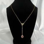 Boutique Real Simple Talia Gold and Pink Stone Necklace Photo 5