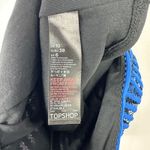 Topshop Mini Skirt 6 Blue Black Textured Indie Sleaze Edgy Y2K Alt Statement Photo 5